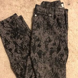Free People velvet patterned jeans